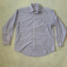 Brooks Brothers men’s 1818 Golden Fleece Dress Shirt Size L Large purple Plaid