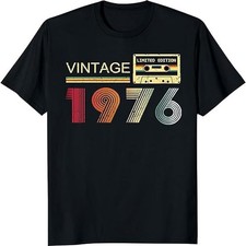XXL, Vintage 1976 Limited Edition T Shirt, 50th Birthday, Retro Vibes Shirt
