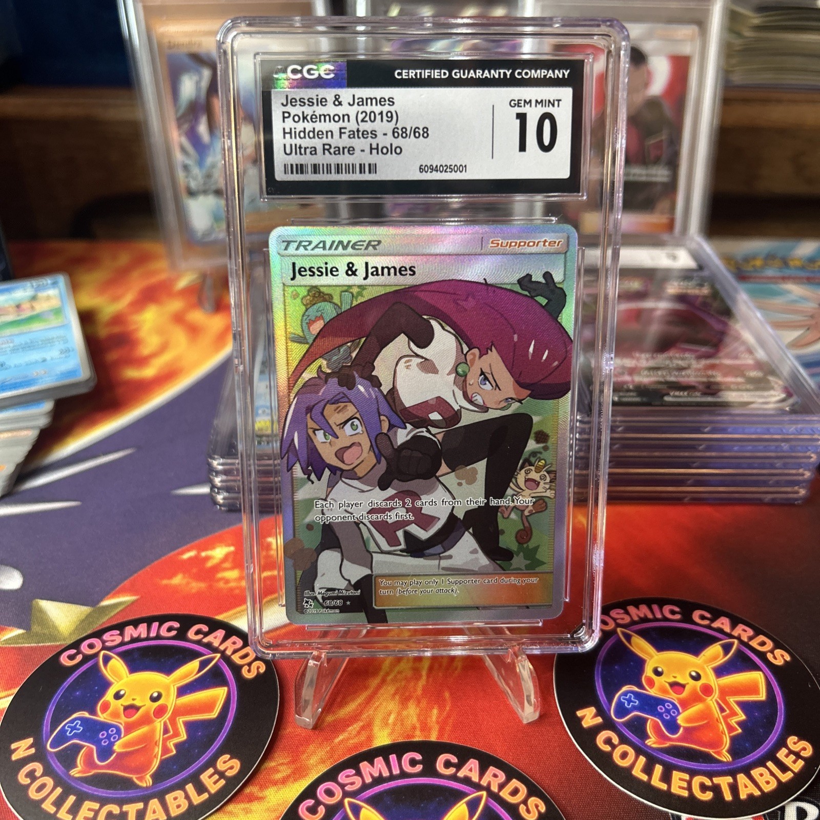 Jessie and James Full Art 2019 Hidden Fates *Team Rocket* 68/68 CGC 10