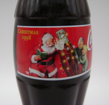 Coca Cola Coke Bottle Christmas Santa Holiday 1998 Vintage 8 Oz New Unopened