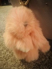 New Fluffy Pom Pom Keychain Bag Charm Faux Fur Puff Ball Key Ring Purse Accesso