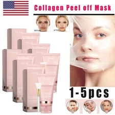 Collagen Night Wrapping Mask, Overnight Peel Off Hydrolyzed Collagen Facial Mask