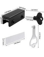 Window Locks - 4 Sets Sliding Window Locks Key, Easy to Install, Vertical  H..