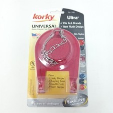 Korky 100 Ultra Universal 2" Toilet Flapper with Chain Red New Sealed