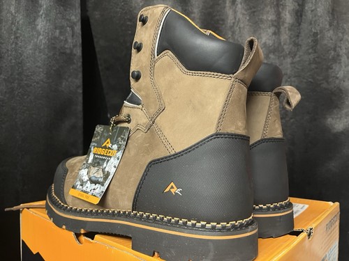 Ridgecut Men's 12 W Steel Toe Leather Work Boots, 8 in. Waterproof RCTOO4TS New - Picture 2 of 3