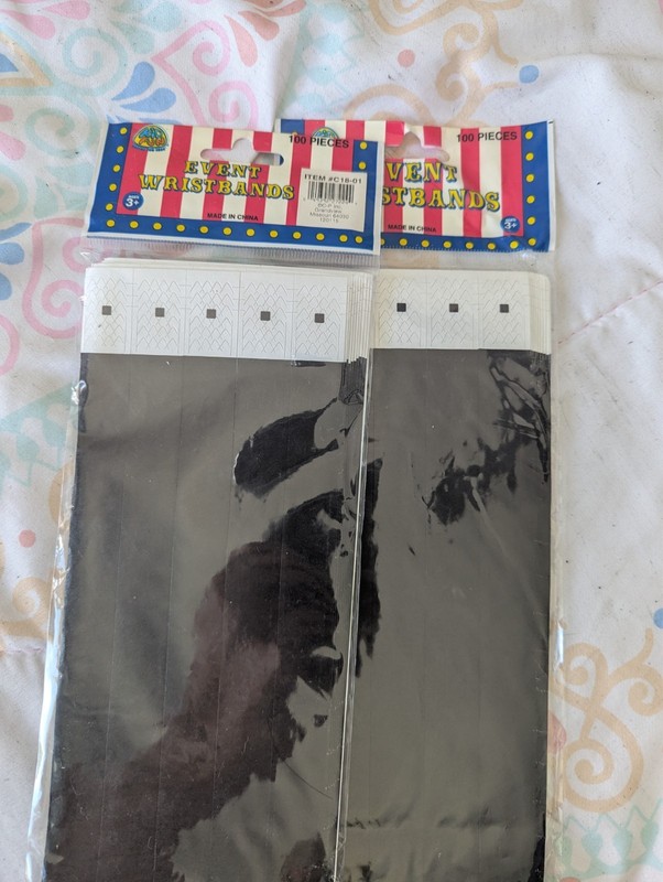 Tyvek Wristbands Black