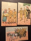WW2 Egypt 3 Military  Comic Postcards  c1943