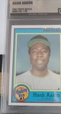 Topps 1987 Nestlé All-Time Dream Team Hank Aaron #29 Hand Cut Golden Grading