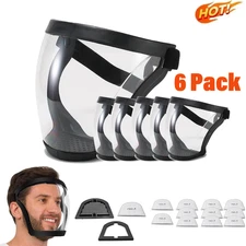 6x Full Face Shield Mask Head Eye Safety Protective Cover Glasses Screen Visors