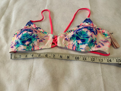 Top de bikini Victoria's Secret Pineapple Jungle con tiras para mujer L nuevo con etiquetas - Imagen 5 de 7