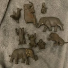 MARX SUPER CIRCUS PLASTIC ANIMALS - APE - MONKEY - BEAR Lot 9 Elephant Lion More