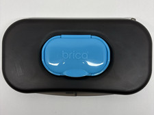 Brica Baby Wipes Travel Case Flip-Top  Black  Blue  Munchkin