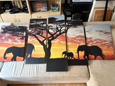 Afrika Vlies Leinwandbild 5 Teilig Wandbilder XXL Landschaft Natur Bild