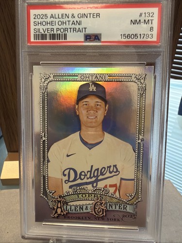 2025 Topps Allen & Ginter - Shohei Ohtani #132 Silver Portrait PSA 8 NM-MT