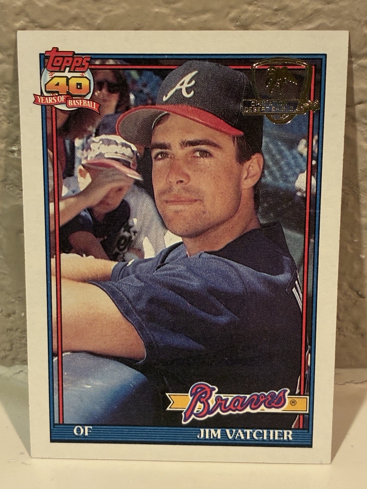 1991 Topps Operation Desert Shield #196 Jim Vatcher Atlanta Braves NRMT J