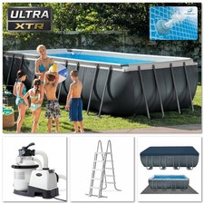 Intex 26356 Piscina Ultra XTR Frame Rettangolaree 549x274x132cm, Pompa, Scaletta
