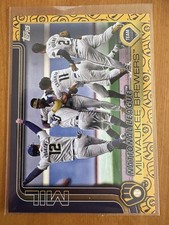 TOPPS 2025 Series 2 RARE MILWAUKEE BREWERS LOGO 396 Card. Rare border logo.