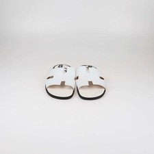 Hermes White Rodeo Pegase Print Izmir Sandals
