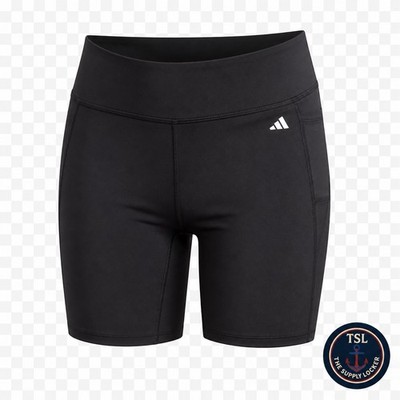 Adidas Women s 4X Black Biker Shorts Optime Stash Pocket NWT