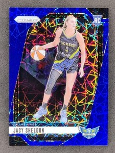 2024 Panini WNBA Prizm JACY SHELDON Rookie Blue Velocity #4 Dallas Wings (A)