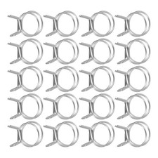20Pcs 26mm/1.02inch Double Wire Spring Hose Clamp, Adjustable Spring Clips