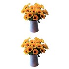  Set of 2 Deko Kunstpflanzen Plastik Blumen Kunstblumen Simulationsanlagen