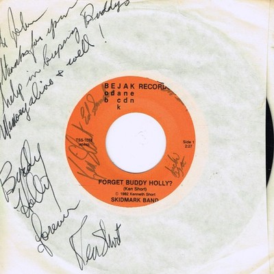 Skidmark Band - Forget Buddy Holly? / Your Leavin' (7'') (Near Mint (NM or M-)) -