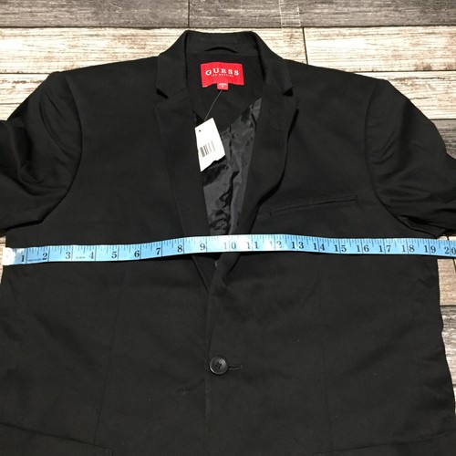 Chaqueta Blazer Guess Marcos Slim Para Hombre’s S Negra Un Botón Mezcla Algodón - Imagen 2 de 11