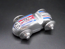 VINTAGE SOLID METAL SOAP BOX DERBY CAR WITH MOVING WHEELS AND CUSTOM STICKERS