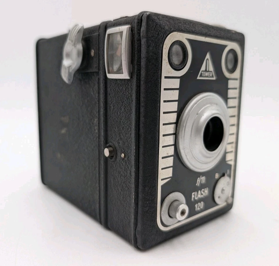 Cámara Sears Tower Flash Box Modelo 8 Película 120mm Hecha en Alemania Foto 3 de 4