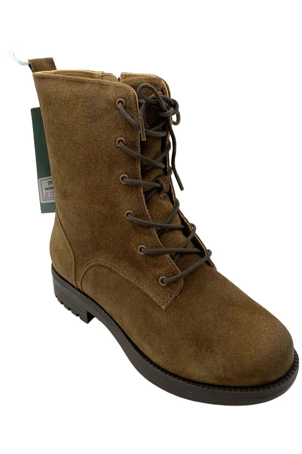 Revitalign Women's Orthotic Suede Lace-up Ankle Boots Stratton Bizon