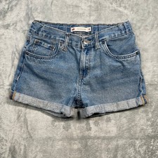 Levi's Kids Girlfriend Short Denim Jeans Cuffed Rolled Blue Size 16