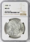 1888 $1 Morgan Dollar NGC MS63