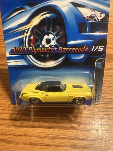 Hot Wheels 2006 MOPAR Madness - 1970 Plymouth Barracuda Kmart Yellow w/ 5SPs - Picture 2 of 5