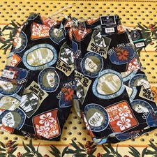 NEW Caribbean Joe Men  s Swim Trunks Large Hawaiian Floral Print Lined Beach Wear