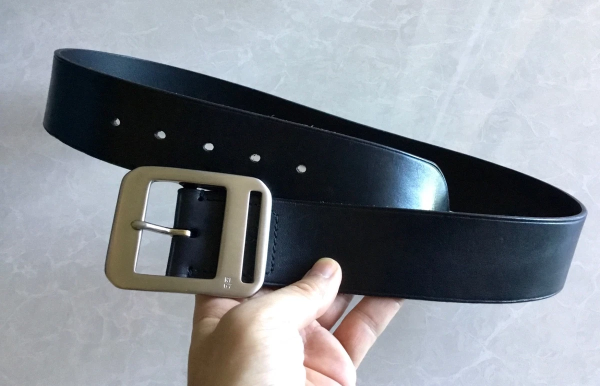 Purple Label Ralph Lauren Equestrian wide brass hardware Black belt M/L vintage ralph lauren belt products for sale | eBay main image 3