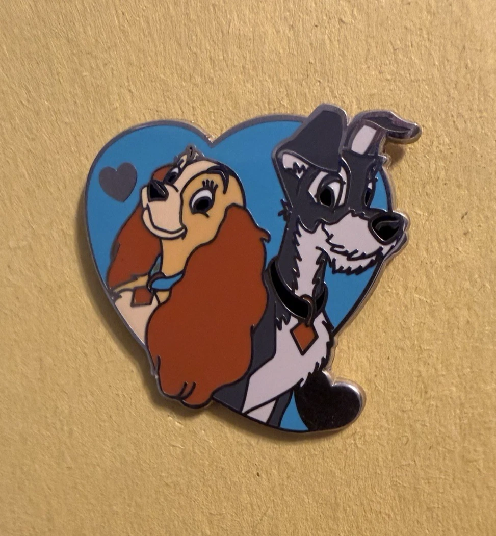 Disney Pin Tramp and Lady Couples Mystery Retired