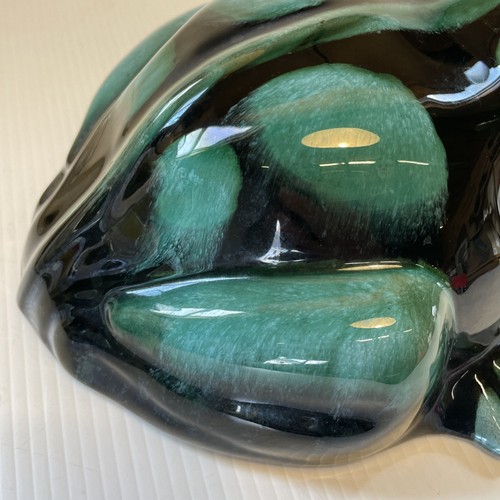 Vintage Blue Mountain Keramik BMP Frosch groß 11” L x 4,75” T schwarz grüne Punkte - Bild 9 von 16