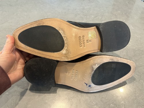 Paul Fredrick Cuoio Milo Penny Loafer Größe 9,5 M italienisches Leder zweifarbig braun - Bild 13 von 18