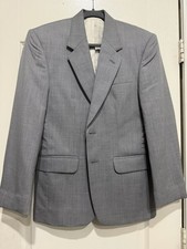 Joseph & Feiss Suit Jacket Mens 35S Gray Wool Cashmere Two Button
