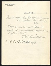 Walter M. Bickford Attorney at Law Missoula, MT 1892 ALS Letterhead