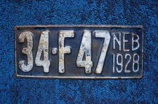 1928 Nebraska Farm License Plate