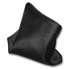 Vesuvio Napoli PAISLEY Design Men's Hankerchief Pocket 10x10 Inches Black