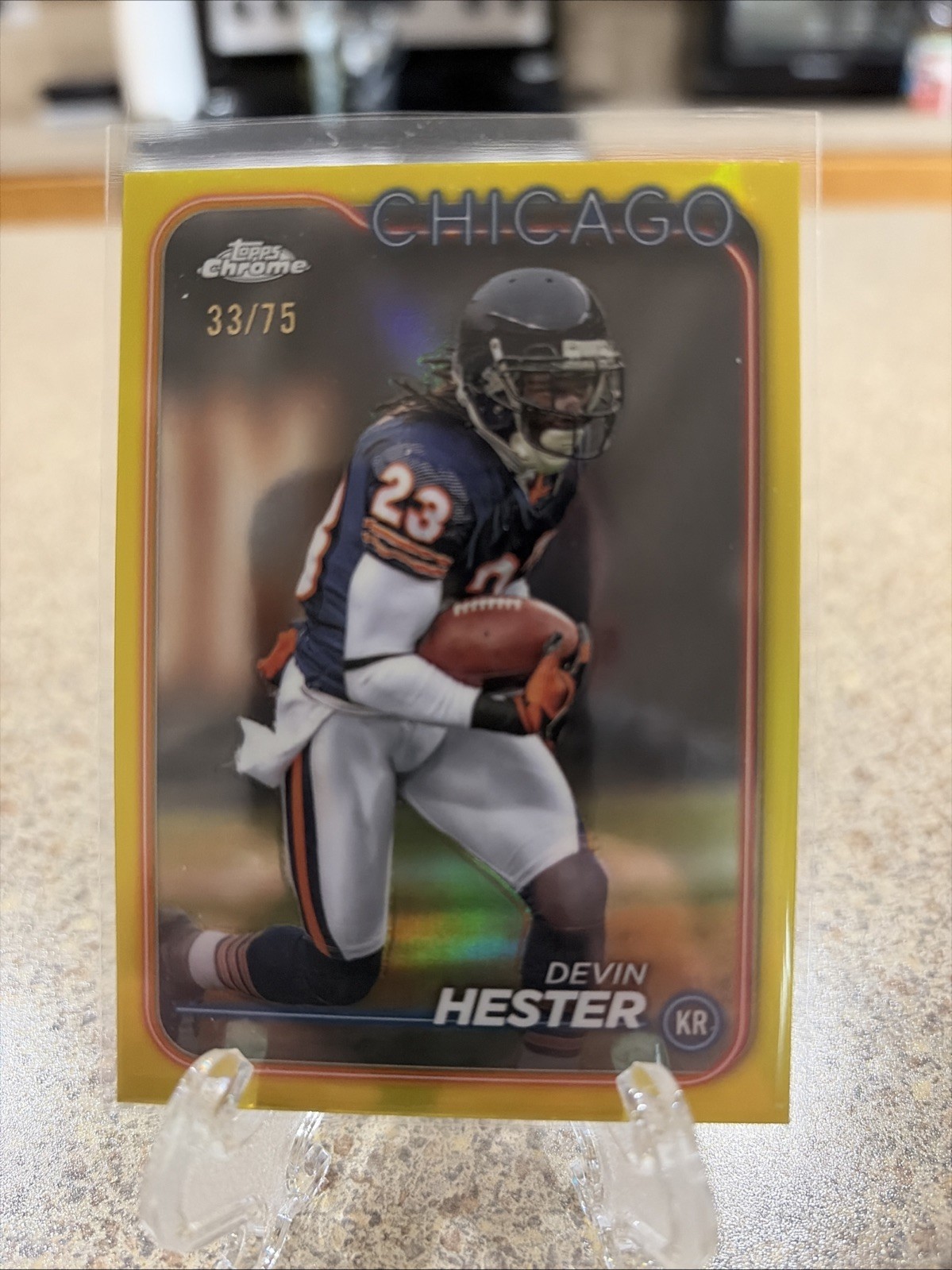 2024 Topps Chrome - Devin Hester #17 Yellow Refractor /75