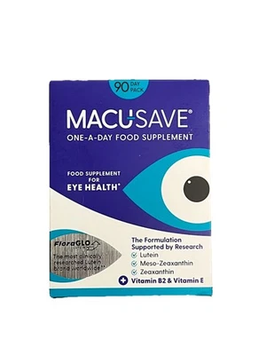 MACU-SAVE Eye Health Supplement 90 Day Pack Lutein Zeaxanthin Vitamins B2 & E