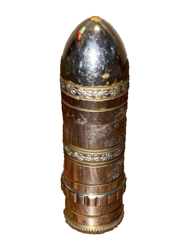 VINTAGE BULLET SHAPED 3" LIGHTER FRANCE NX DEPOSE~MEB TRINCH STYLE~EARLY 2OTH - Picture 8 of 13