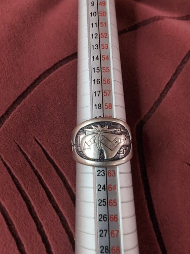 Anello Carolyn Pollack in argento 925 con disegno nativo misura 9,25 - Foto 9 di 9