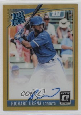 2018 Panini Donruss Optic Gold Prizm /10 Richard Urena #RRS-RU Auto RC 0a6