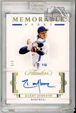 Randy Johnson 2021 Panini Flawless Memorable Marks Holo Gold Autograph Card 1/5