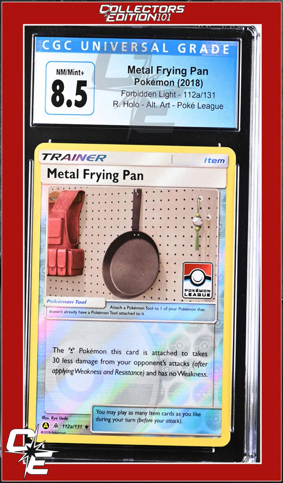 Forbidden Light Metal Frying Pan 112a/131 Reverse - Alt. Art Pokemon League CGC